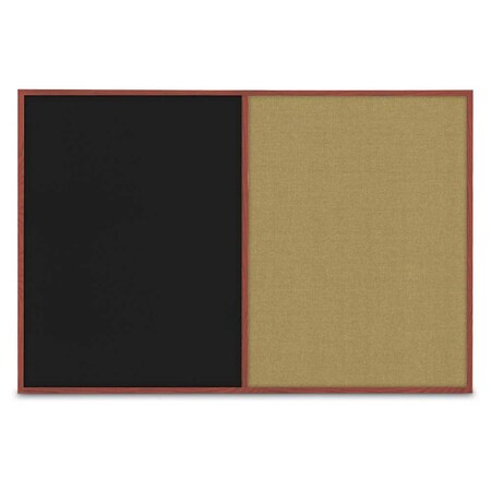 United Visual Products Slim Style Indoor Enclosed Corkboard, 42 UVRDS42SBH-GOLD-KEYLIME
